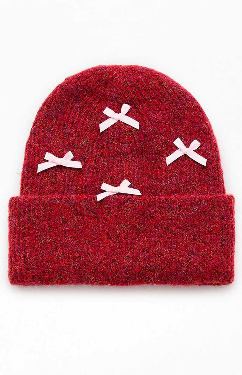 Pacsun Chunky Knit Bow Beanie