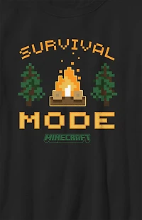 Kids Minecraft Camp Fire Survival T-Shirt