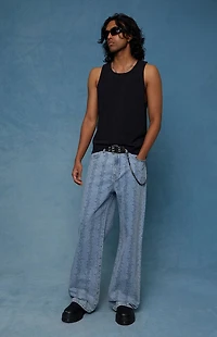 Pacsun Blake Extreme Baggy Jeans Graphic Light Blue