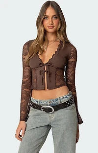 Edikted Stephi Lacey Split Front Top