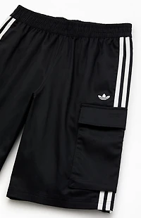 adidas Kids Black 3-Stripes Cargo Shorts