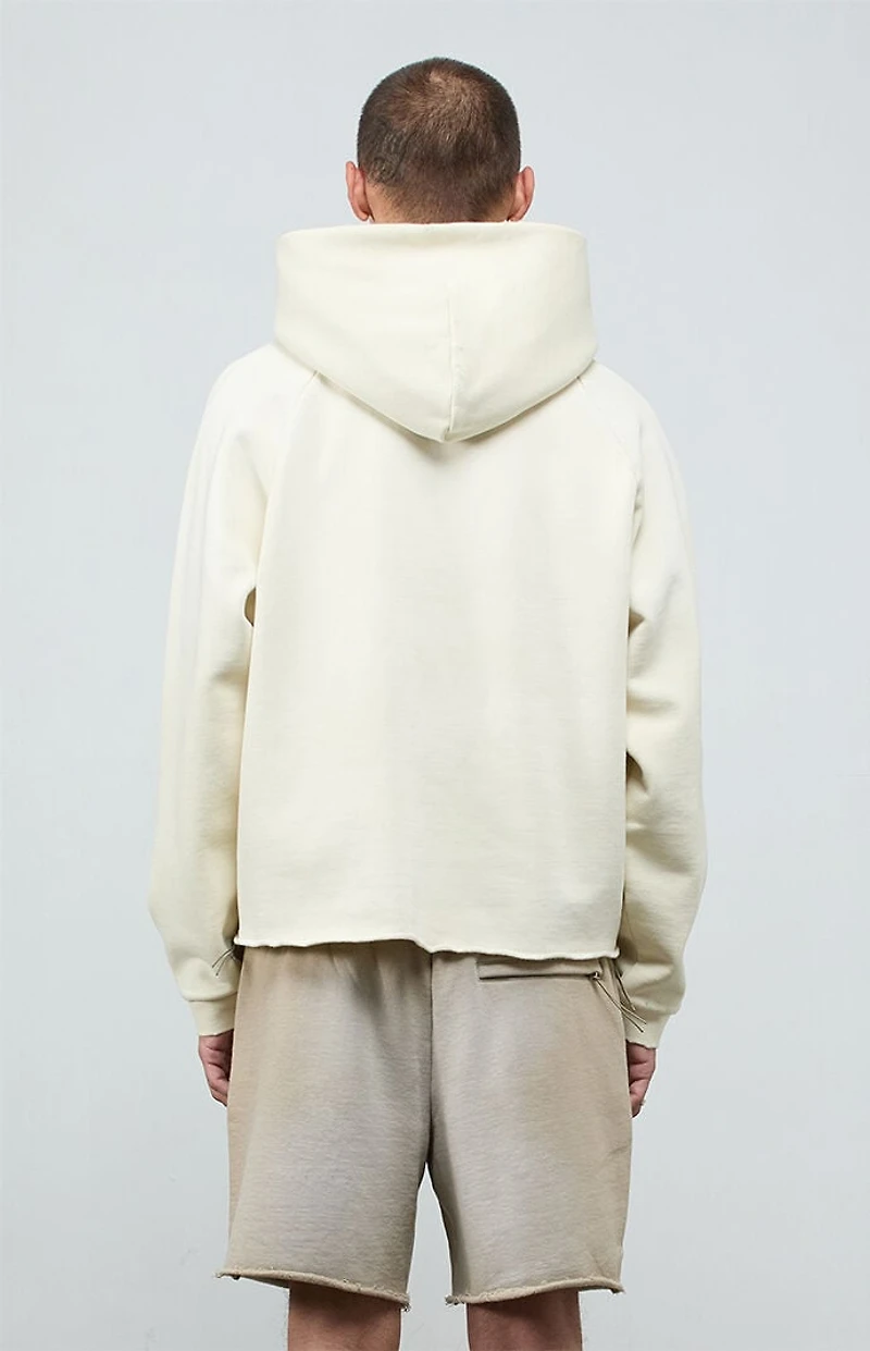 A.R.C. Light Gray Vintage Wash Heavyweight Raglan Cutoff Oversized Fleece Hoodie