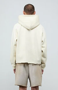 A.R.C. Light Gray Vintage Wash Heavyweight Raglan Cutoff Oversized Fleece Hoodie