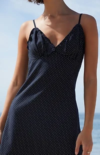 John Galt Blue Polka Dot Mini Dress