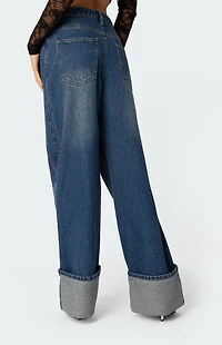 Edikted Vesper Cuffed Low Rise Jeans