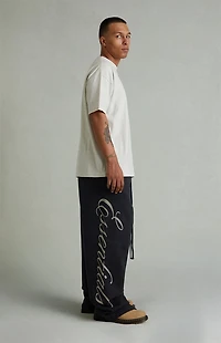 Fear of God ESSENTIALS Vintage Black Script Logo Lounge Fleece Baggy Sweatpants