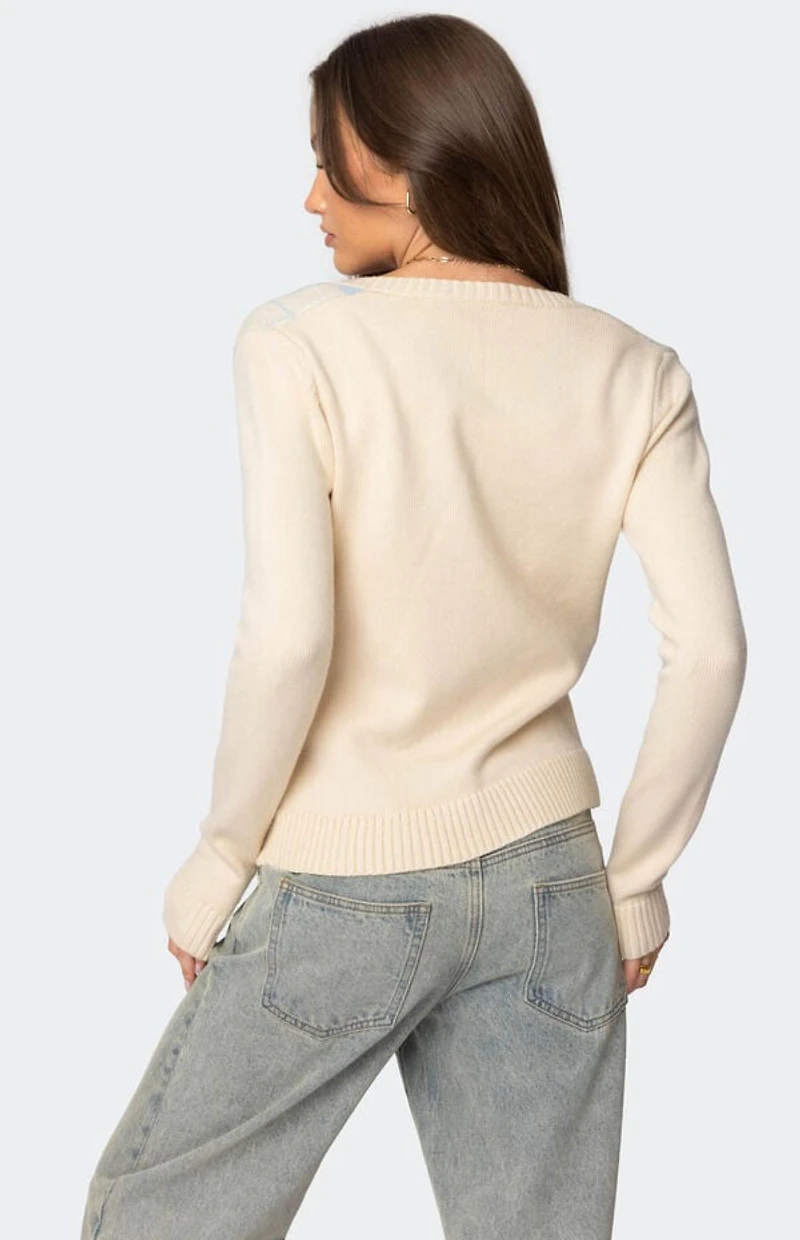 Edikted Maybelle Argyle Cardigan