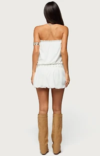 Edikted Layton Studded Strapless Bubble Mini Dress