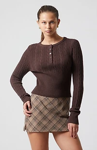 Beverly and Beck Kaila Cable Knit Sweater