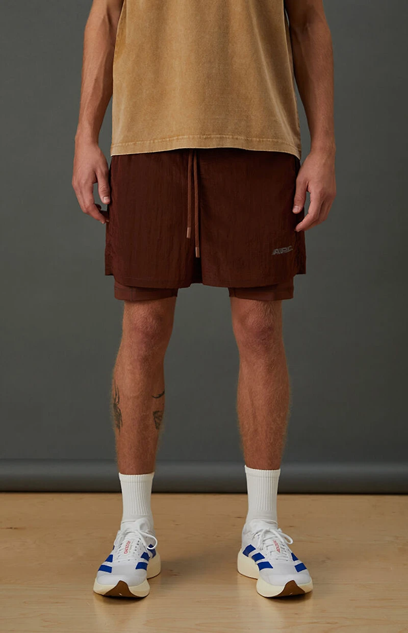 A.R.C. Active Burnt Orange Ripstop Running Shorts
