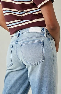 Pacsun Zoe Low Rise Girlfriend Jeans Light Blue