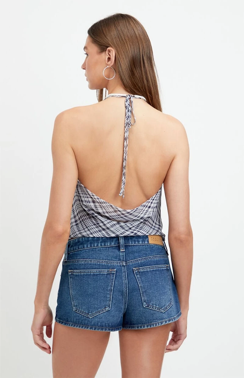 Pacsun Jamie Low Rise Jean Micro Shorts Dark blue