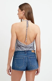 Pacsun Jamie Low Rise Jean Micro Shorts Dark blue