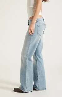 Pacsun Charlie Low Rise Baggy Bootcut Jeans Light Blue