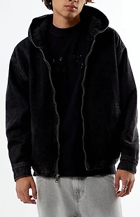 Pacsun Black Wash Hooded Jacket