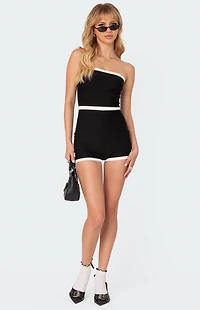 Edikted Kit Contrast Ribbed Romper