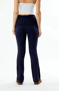 WEWOREWHAT Cable Knit Roll Over Pants