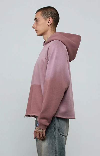 A.R.C. Rose Taupe Vintage Wash Heavyweight Raglan Cutoff Oversized Fleece Hoodie