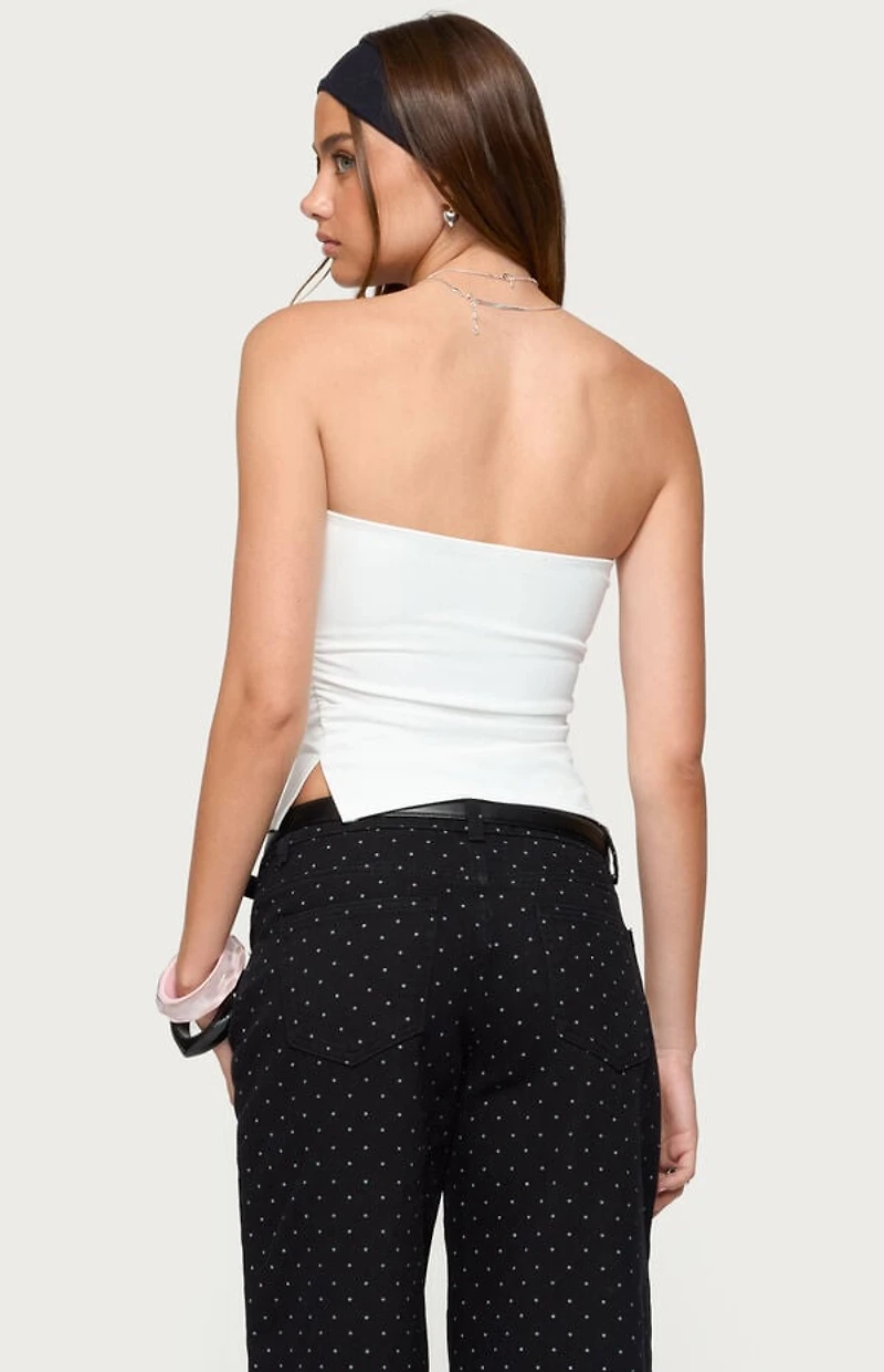 Edikted Karina Side Slit Tube Top