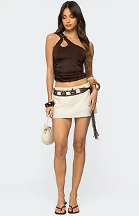 Edikted Lina One Shoulder Cut Out Top