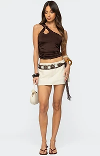 Edikted Lina One Shoulder Cut Out Top