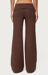 Edikted Wide Leg Fold Over Pants