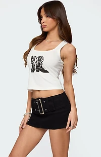 Edikted Cowboy Boots Tank Top