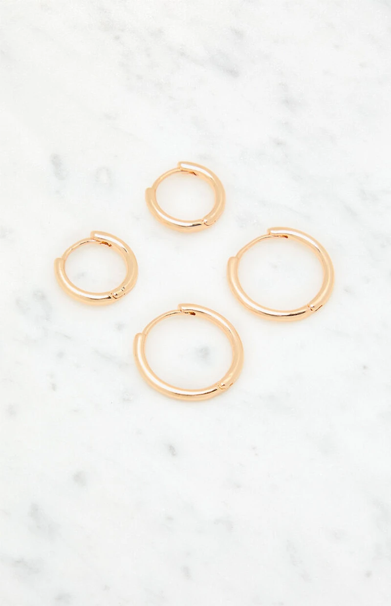 John Galt 2 Pack Gold Hoop Earrings