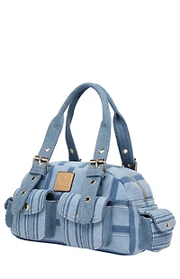 True Religion Soft Satchel Denim Mini Handbag