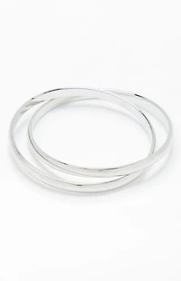 John Galt Silver Layered Bracelet