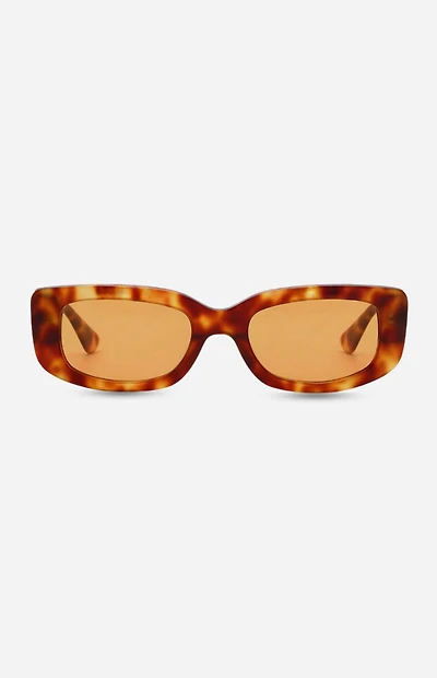 INDY Sunglasses Delancey Tortie Rectangle Sunglasses