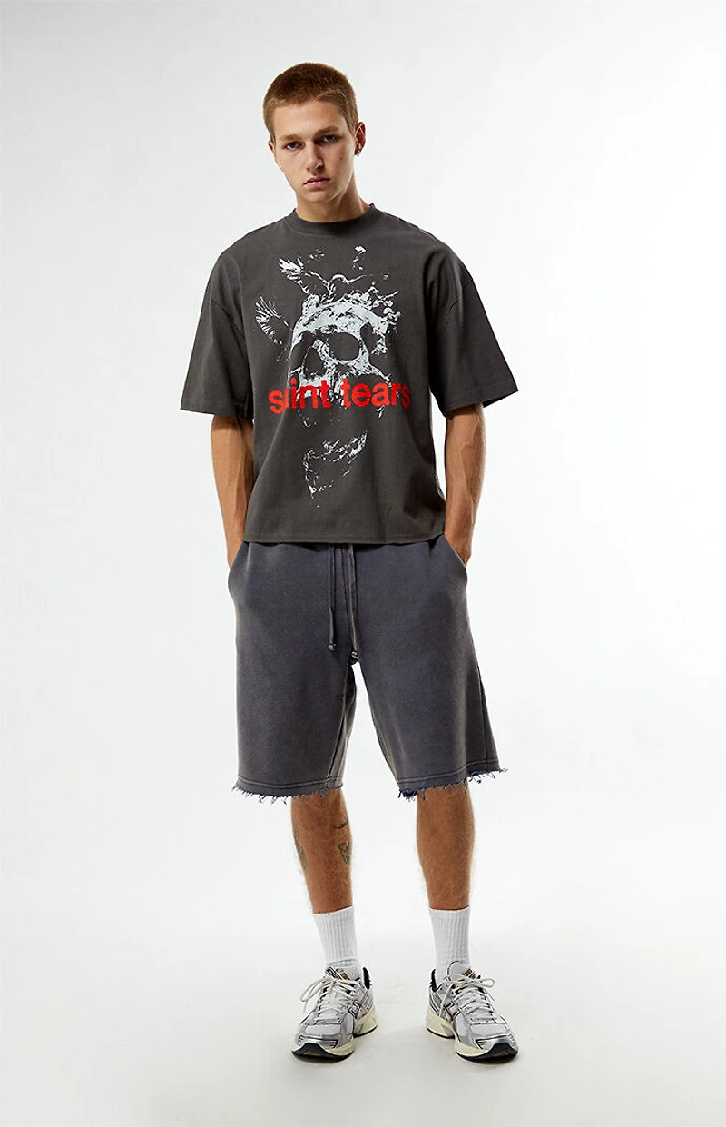 Pacsun Saint Tears Cropped Boxy T-Shirt