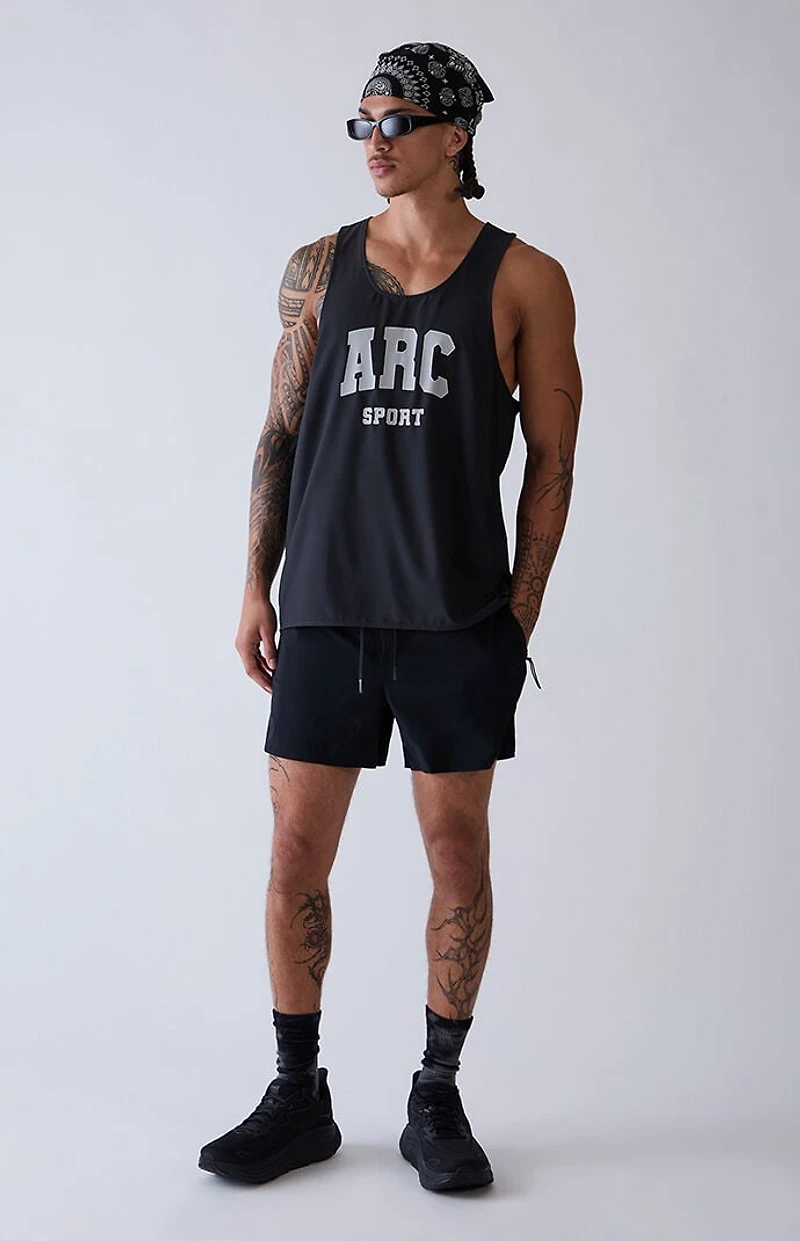 A.R.C. Black Active Singlet Tank Top