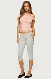 Edikted Lacey Layered Off Shoulder Top