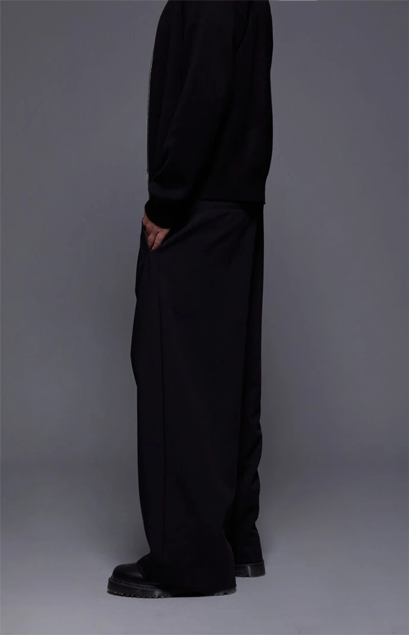 FIELD OF STUDY by Pacsun Athens Baggy Trousers Stretch Pleated Black