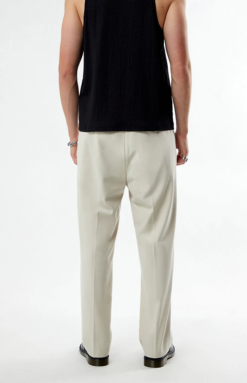 FIELD OF STUDY by Pacsun Cream Straight Trousers