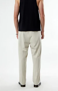 FIELD OF STUDY by Pacsun Cream Straight Trousers