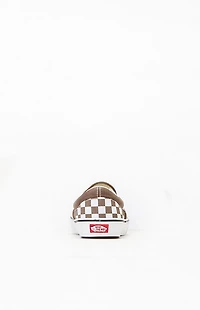 Vans Khaki Checkerboard Slip-On Shoes
