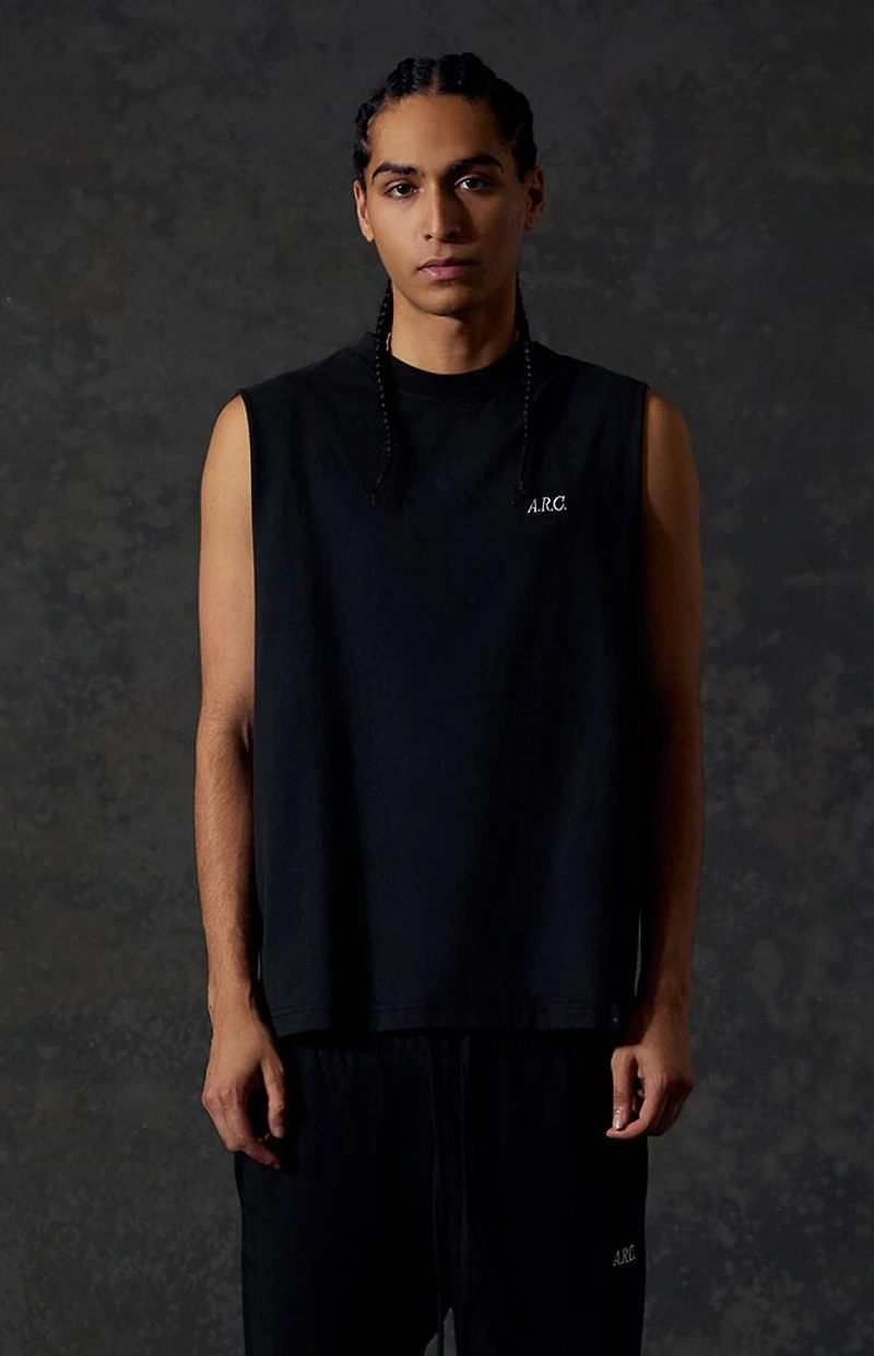 A.R.C. Black Standard Cut Off Muscle T-Shirt