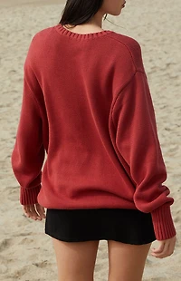 John Galt Red Brianna Sweater