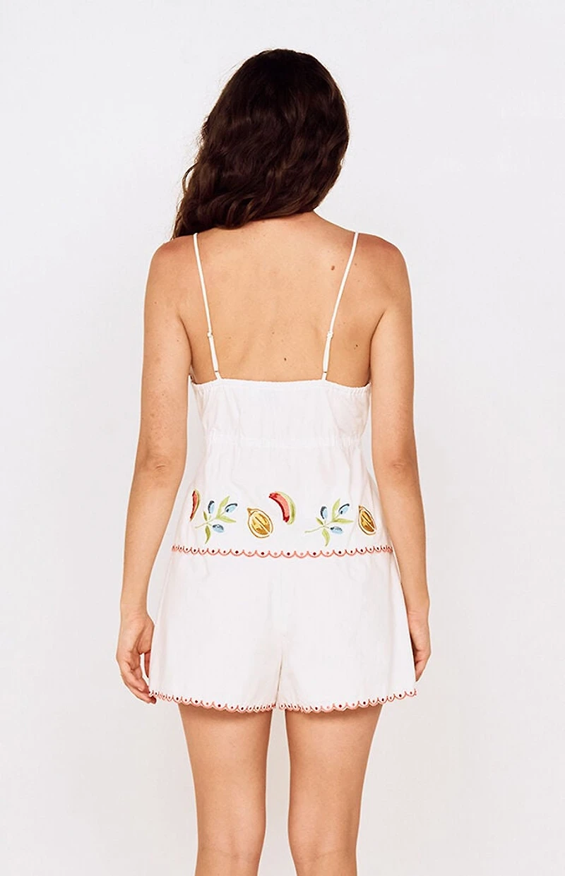 MINKPINK Santorini Embroidered Shorts