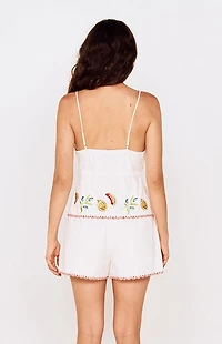 MINKPINK Santorini Embroidered Shorts