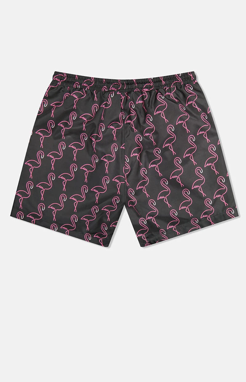 WeSC America Inc Zack Neon Flamingo 5" Swim Trunks