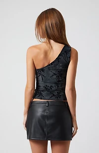 Third Charm Faux Leather Mini Skirt