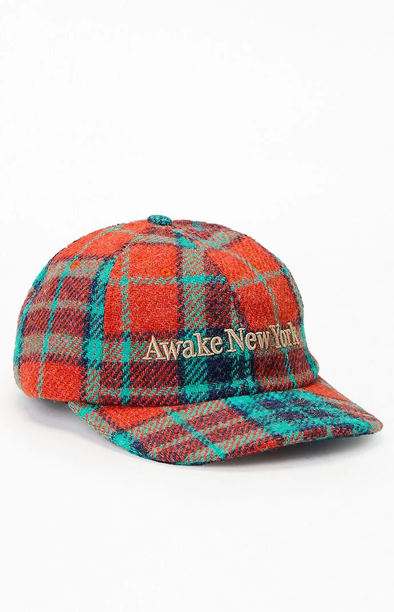 Awake NY Red Harris Tweed 6 Panel Dad Hat