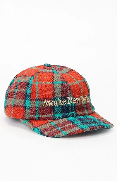 Awake NY Red Harris Tweed 6 Panel Dad Hat