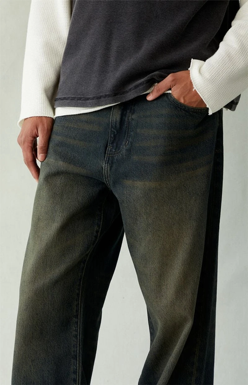 Pacsun Dylan Baggy Jeans Dark Blue Tint
