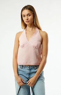 Your Favorite Charlie Embroidered Trim Tank Top