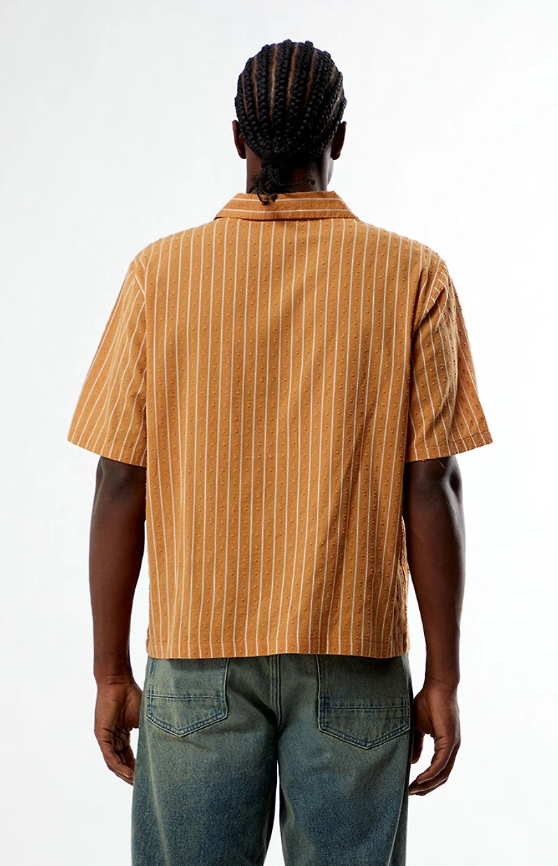 Pacsun Striped Pointelle Camp Shirt
