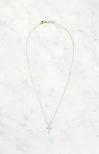 John Galt Gold Cross Necklace